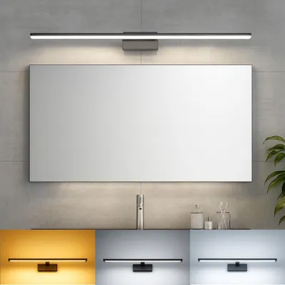 Produktbild von Braytron LED 12 Watt 60 Spiegelleuchte Badlampe 3CCT IP44 900 Lumen Wandlampe Schwarz