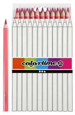 Image de Driehoekige Jumbo Kleurpotloden - Roze, 12st.