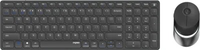 Zdjęcie produktu dla Rapoo 9750M - RF Wireless + Bluetooth - Nożycowy przełącznik klawiszy - QWERTZ - Szary - Mysz w zestawie