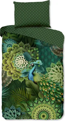Produktbild von HIP Bettwäsche Agatha - Grün - (140 X 200 cm ) - Baumwolle / Satin
