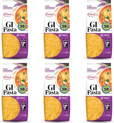 Image de GI Pasta Filini à index glycémique bas pour diabétiques | Teneur élevée en protéines et en fibres | Faible teneur en glucides et index glycémique bas (38) | 4 ingrédients naturels