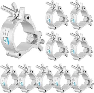 Produktbild von Famanu Traversenklemmen für Podiumbeleuchtung - 10 Stück, 50 mm, geeignet für 48-52 mm Rohre