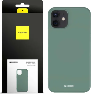 Zdjęcie produktu dla Silikonowe etui SPACECASE Silicone Case do iPhone 12 Mini Zielony