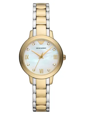 Produktbild von Emporio Armani Damen Armbanduhr Weiß/Bicolor AR11513