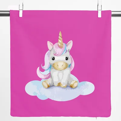 Produktbild von Huuraa Kissenbezug Einhorn Fabelwesen 40x40cm Fuchsia Baumwolle Dekokissenbezug Geschenkidee