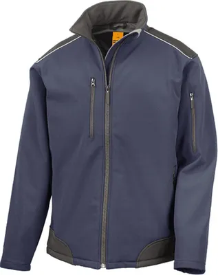 Produktbild von Result WORK-GUARD R124X | Ripstop Softshell Work Jacket / Arbeitsjacke - Farbe: Navy/Black - Größe: 3XL