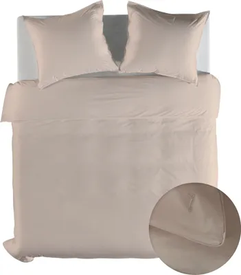Produktbild von Yellow Suite Dubai Dbo 240 Dollar Sand Bettwäsche 1 x Bettbezug 240x220 + 2 x Kopfkissenbezug 80x80 Dollar-Sand Uni natur