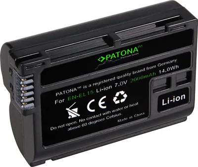 Produktbild von PATONA 1224, Nikon, 2000 mAh, 7 V, Lithium-Ion (Li-Ion)