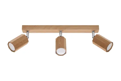Obrázok produktu pre Stropné svietidlo ZEKE 3 dub 3xGU10 10W drevo 20x5x45cm Sollux Lighting