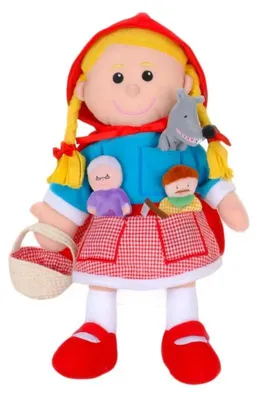 Immagine prodotto di Set di marionette "Cappuccetto Rosso" di Fiesta Crafts - Giocattoli per spettacoli di marionette