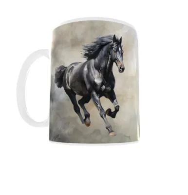 Produktbild von Kubek 300ml Akwarele Konie - Koń Horse Horses v1