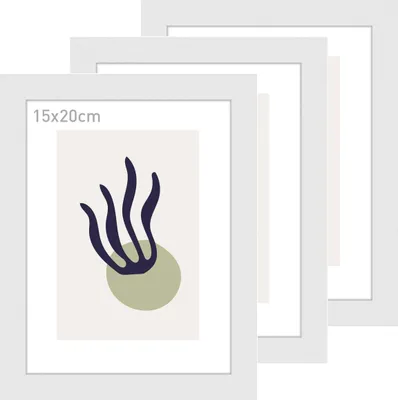 Produktbild von accent by nielsen Holz Bilderrahmen Velino, Weiß, 15 x 20 cm (3er Set)
