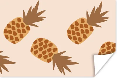 Produktbild von MuchoWow® Poster Sommer - Ananas - Pastell 60x40 cm - Schlafzimmerdekoration