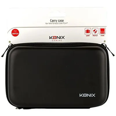 Obrázok produktu pre Konix 61881197541, Puzdro, Nintendo, Čierna, Nintendo Switch, Prachuodolný, Odolné proti poškriabaniu, Odolný proti nárazom, Zips