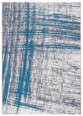 Niedrigfloriger Teppich 120x170 cm, türkis, Polypropylen, pflegeleicht
