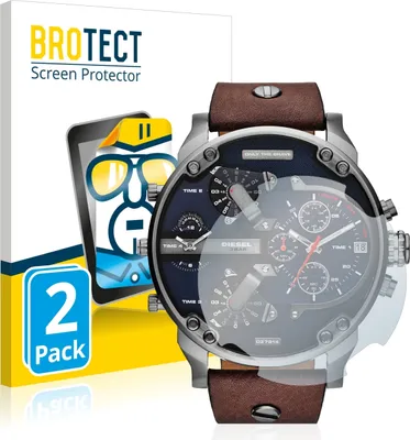 Produktbild von 2x Für Diesel DZ7314 Mr. Daddy Schutzfolie BROTECT Displayschutz Display Schutz Folie Klar Transparent