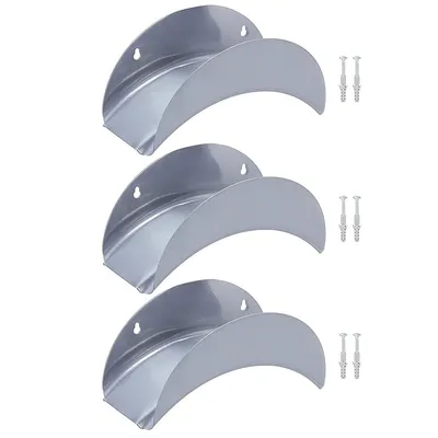 Produktbild von 3 Stück Wandhalterung für Gartenschlauch – Schlauchhalter Metall 28x13x13cm mit Schrauben & Dübeln, Schlauchaufhänger Wandmontage