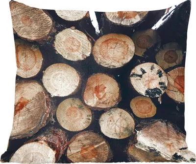 Produktbild von MuchoWow® Zierkissen Sofakissen Wohnzimmer Dekokissen 45x45 cm Winter - Holz - Kamin - Schlafpolster - Polster für das Sofa