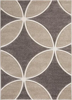 Produktbild von Wohnzimmer- und Schlafzimmerteppich mit gewebtem Blumenmuster CURCU