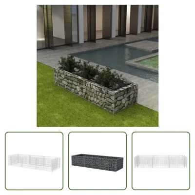 Produktbild von The Living Store Gabionen-Hochbeet Stahl 270×90×50 cm