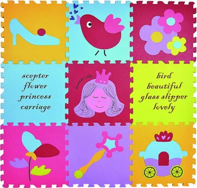 Produktbild von Babygreat, Puzzlematte „Verzauberte Prinzessin“, 92 x 92 cm, 13 mm, GB-MPS129