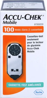 Obrázok produktu pre ACCU-CHEK Mobilná testovacia kazeta Plasma II, 100 testovacích prúžkov