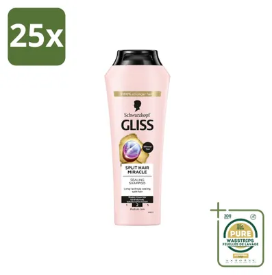 Produktbild von 25 x Gliss Kur Split Hair Miracle Shampoo - 400 ml - Vorratspackung - 25 Stücke