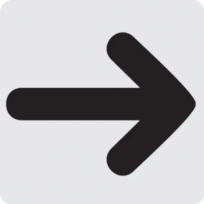 Produktbild von Dreifke® Türschild, Pfeil Piktogramm, 60 x 60 mm, Alu glatt 1 Stk.