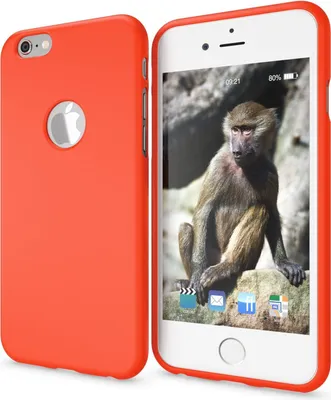 Image de coque iPhone 6 6S Housse de téléphone portable par NALIA, Ultra Slim TPU Silikon Cover Neon Case Orange