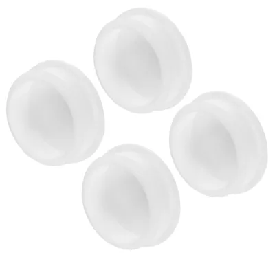 Schnappverschluss-Lochstopfen, Silikon, rund, 46,6 mm, weiß, 4 Stück