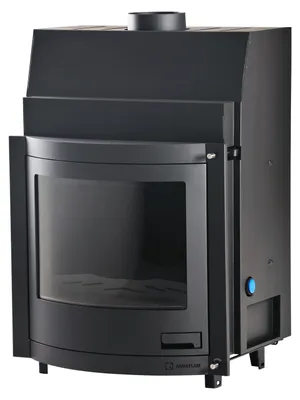 Produktbild von HS FLAMINGO Kamineinsatz AQUAFLAM 25 PANORAMA mit Wärmetauscher und manueller Steuerung