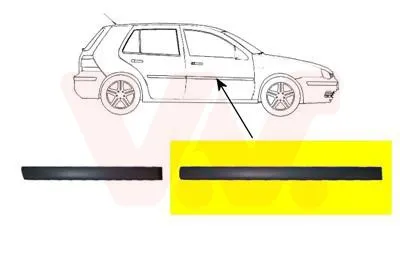 Produktbild von VAN WEZEL Zierleiste für die Tür Vorne Rechts Leiste für VW Golf IV Schrägheck (1J1) 5888424