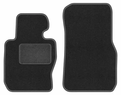 Image de Tapis avant en moquette pour BMW 3 F30 2012-2019 (Sedan xdrive) – 2 pièces, gris graphite, sur mesure – Wielganizator LUX