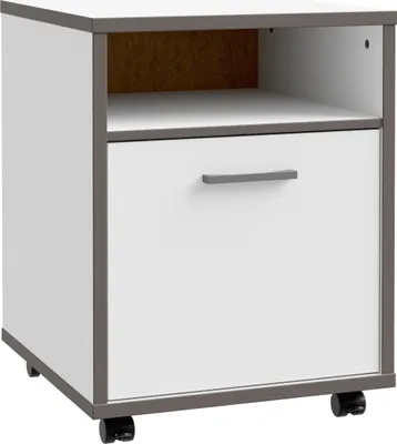 Obrázek produktu pro Nábytek24 Rollcontainer Keflavik Kflk111-J53 Kancelářský podstavec bílý/šedý Forte