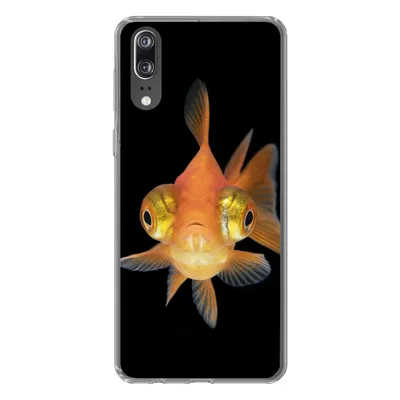 Produktbild von MuchoWow® Handyhülle Schutzhülle Hülle für Huawei P20 Goldfisch - Meerestiere - Augen Silikon Softcase Handy Hülle - Hardcover