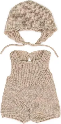 Produktbild von Miniland Puppenkleidung Strampler Junge 38 cm beige Textil