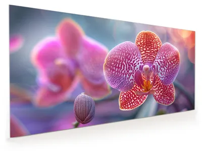 Produktbild von Küchenrückwand Spritzschutz Glas mit Motiv Exotische Orchidee 40 x 40 cm