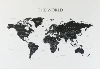 Immagine prodotto di Il mappamondo politico su tela