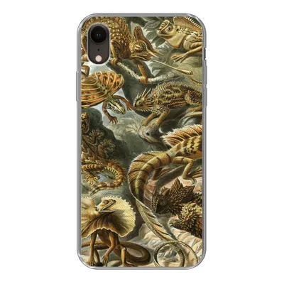 Produktbild von MuchoWow® Handyhülle Schutzhülle Hülle für iPhone XR Lacertilia - Alte Meister - Kunst Silikon Softcase Handy Hülle - Schutzdeckel