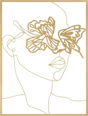 Immagine prodotto di Mauro Ferretti Pannello da parete Golden face 60x1x80 cm in oro