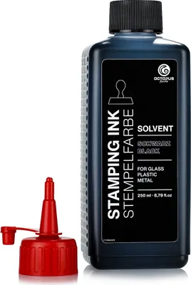 Produktbild von Lenizett Solvent Stempelfarbe für glatte Untergründe, schwarz