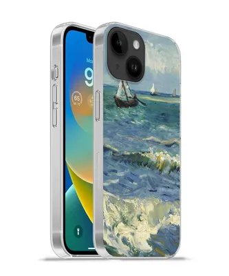 Produktbild von MuchoWow® Handyhülle Schutzhülle Hülle für Apple iPhone 14 - Softcase Meereslandschaft bei Les Saintes-Maries-de-la-Mer - Vincent van Gogh Silikon Softcase Handy Hülle - Mobiltelefonhülle