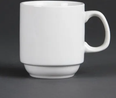 Produktbild von Olympia Whiteware stapelbare Becher 28,4cl (12 Stück)