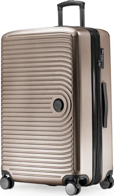 A single large suitcase is shown against a white background.