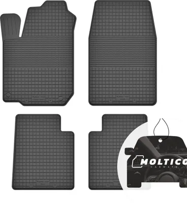 Productafbeelding van Rubberen vloermatten met rand, autovloermatten, rubberen matten, passend voor Mitsubishi Carisma (1995-2006), set van 4 stuks