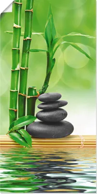 Produktbild von ARTland Poster Spa Konzept Zen Basaltsteine Größe: 30x60 cm
