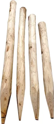 Produktbild von Zaunpfosten Kastanie - Rundholzpfosten entrindet und angespitzt  120 cm 8-10 cm