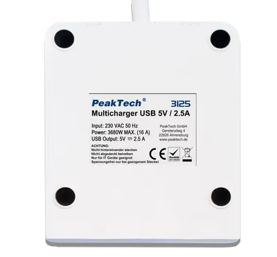 Obrázok produktu pre 2-násobná zásuvka Schuko ~ 16A ~ s dvojitým nabíjacím portom USB do 2,5 A