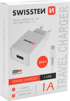 Obrázok produktu pre Nabíječka mobilních telefonů do sítě - USB-C 1A - 8595217464506