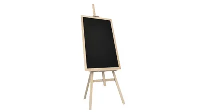 Produktbild von Kreidetafel 70x50 cm mit Buchenholzrahmen + Staffelei holz groß 145 cm Leinwand Ständer Staffeleien